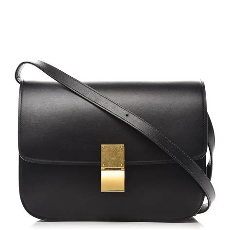 celine box calfskin medium|CELINE Box Calfskin Medium Classic Box Flap Bag Black .